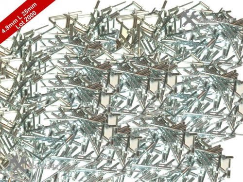 Heavy duty standard 4.8mm x 25mm open dome aluminum blind pop rivets-lot of 2000 for sale