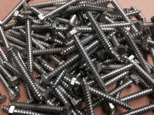 300 hex head lag screws 2-1/2&#034; x 1/4&#034; zinc 7/16&#034; head all purpose for sale