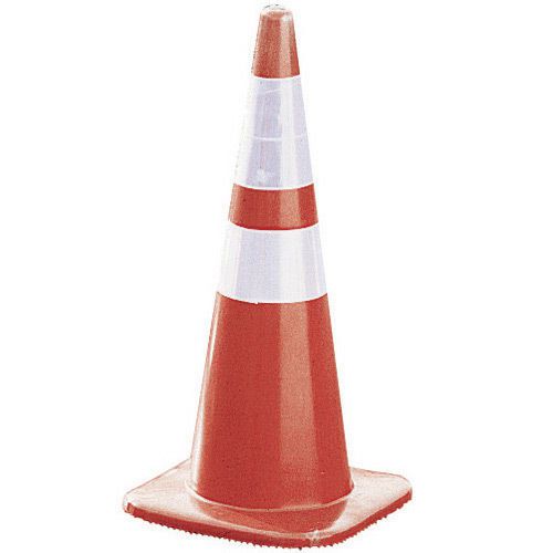 2 pcs 28&#034; inch orange pastic traffic cone w/ reflective collars for sale