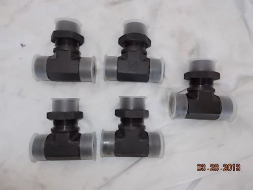 Five Parker 16 WJMLO Bulkhead Union Tee Hydraulic Fitting IH ford Case JD