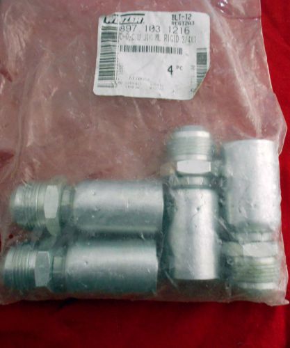 4 pieces new,12u-516 eaton weatherhead str.male sae37 flare end for sale