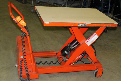 Presto mobile electric scissor lift table for sale