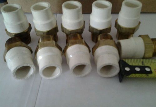 1/2 inch brass cpvc  male adapters. slip on fittings hot water heat spears pex for sale