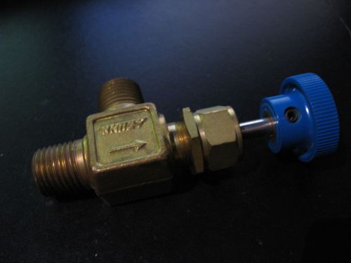 Qty 1 SWAGELOK / WHITEY, BRASS NEEDLE VALVE, Part Number 1VM4-A NOS