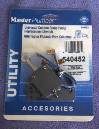 Master plumber universal column sump pump replacement switch 540452 for sale