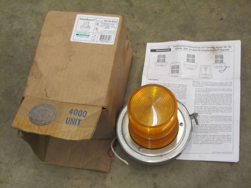 Edwards Adaptabeacon Model 50A-N5-40WH flashing light 40 watt halogen Amber