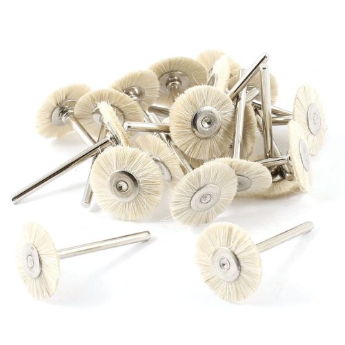 10 Pairs T Shaped Beige Nylon Metal Shank Polishing Brush Wheel