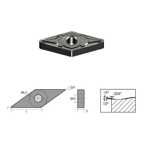 VNMG-332-EM nc-TiAIN COATED CARBIDE INSERT-XAF795  (6051-0332)