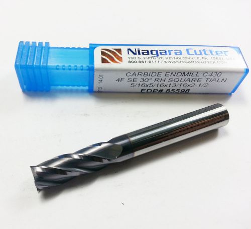 5/16&#034; Niagara Cutter C430 Carbide TiALN 4 Flute End Mill 85598 (N 548)