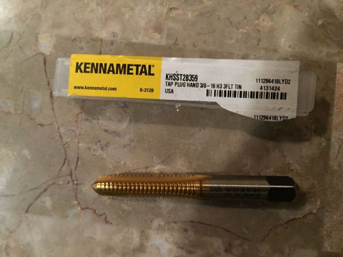 3/8-16 3 Flute Kennametal Plug Tap