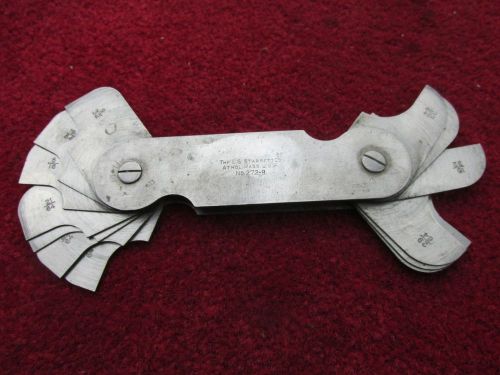 Starrett No. 272-B, Fillet Or Radius Gage 9/32 To 33/64&#039; Radius Concave &amp; Convex