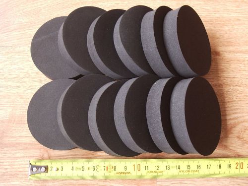 12 pcs. x OD 69mm x 14mm thk RUBBER CLOSED CELL black foam sponge strip sheet