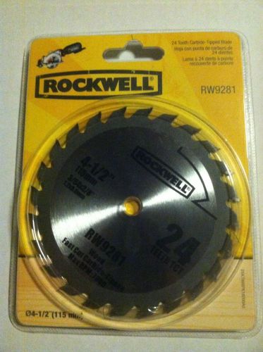 Rockwell RW9281 4 1/2-Inch 24T Carbide Tipped Compact Circular Saw Blade