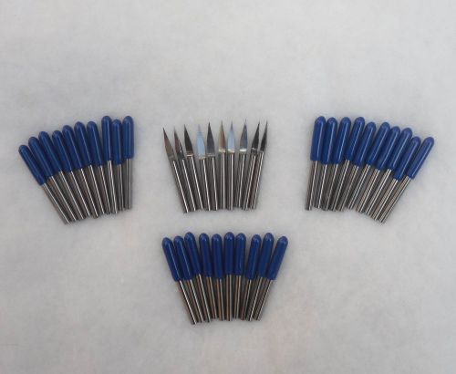 40 PCS CNC Router Carbide PCB Engraving Bits  0.2mm