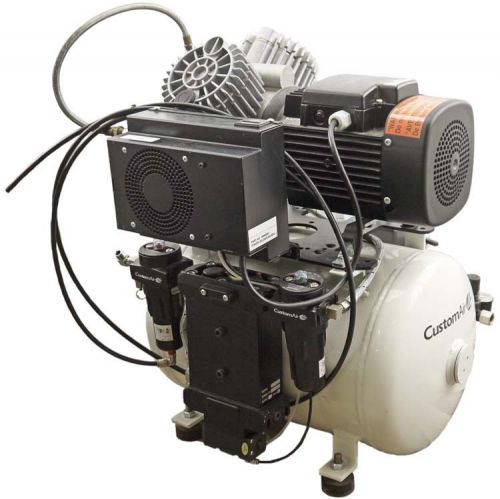 Jun-air customair 2000-40bd2 dental oil-less quiet air compressor 40-liter for sale