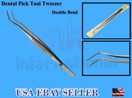 6.5&#034; German Stainless Steel Dental Tweezers Serrated Round Cotton Tweezer: