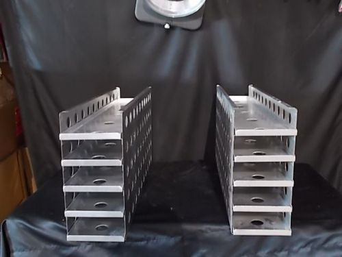 Lot of 2 Cryobox Cryogenic Cryorack Stainless Steel Racks 5 Long Shelves