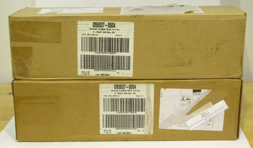 (qty 2) DS5037-004 Vertical CryoBox Rack 5.0 mL 4 shelf 9x9 Box, SS *NIB*