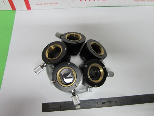 MICROSCOPE OLYMPUS JAPAN NOSEPIECE + DIC PRISMS FOR OBJECTIVE OPTICS BIN#F1-V-75