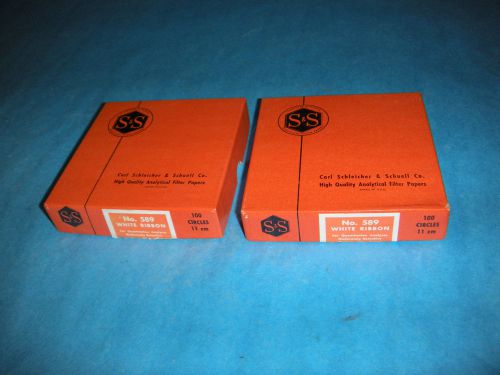 Schleicher &amp; Schuell No. 589 White Ribbon Filter Paper 11cm Approx. 160 Circles