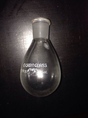 Chemglass 25 ml pear shaped round bottom flask 14/20 *good condition for sale