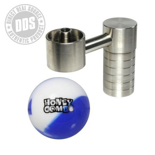 14mm 19mm Grade 2 Titanium Nail Female Side Arm + Free HoneyCombz Silicone Ball