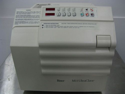 Ritter midmark m11 ultraclave sterilizer autoclave refurbished 6 month warranty for sale