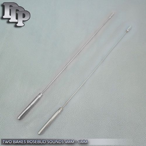 Two pcs bakes rosebud urethral sounds 4mm &amp; 6mm for sale