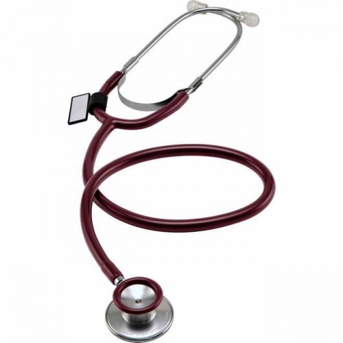 Mdf® dual head adult stethoscope latex free warranty burgundy for sale