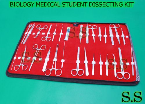 40 PCS BIOLOGY LAB ANATOMY MEDICAL STUDENT DISSECTING KIT+SCALPEL BLADES #12