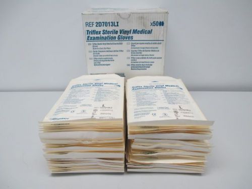 LOT50 NEW ALLEGIANCE REF 2D701013LI TRIFLEX STERILE VINYL GLOVES LARGE D249367