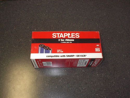 SHARP STAPLES UX15CR FAX RIBBONS, pack of 2