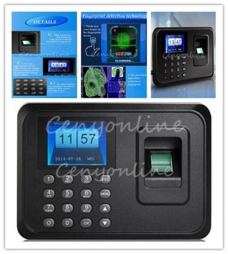 Colour screen display fingerprint recorder employee attendance check time clock for sale