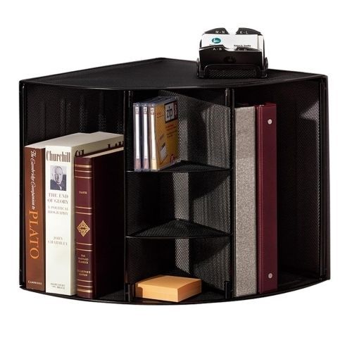 Rolodex 62630 Corner Shelf Mesh 20inx14inx13in Black