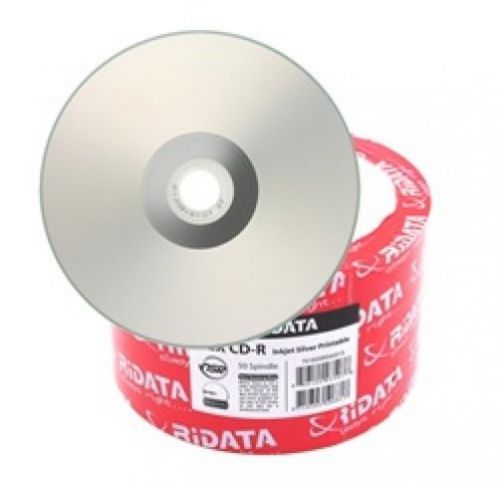 600 ritek ridata 52x cd-r 80min 700mb silver inkjet hub printable for sale