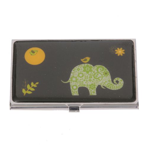 New Business Card / Credit Card Holder by Shagwear Green Elephant