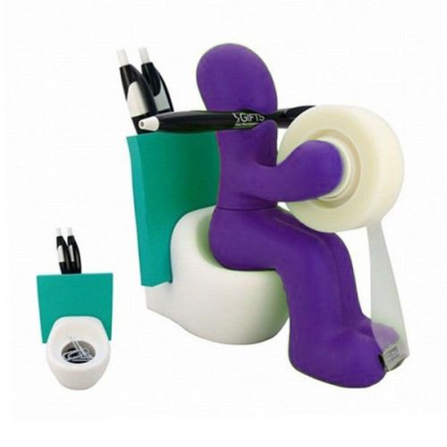 Butt Station Purple Desk Accessory Pen Tape Holder Tidy Office Accessories Gift!