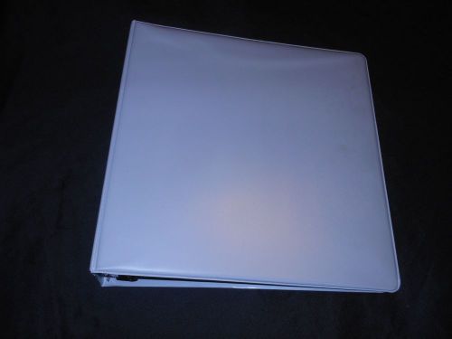 6 WHITE 2-3/4&#034; 3 RING BINDER