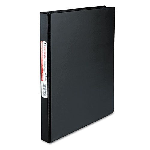 Suede Finish Vinyl Round Ring Binder, 1/2&#034; Capacity, Black