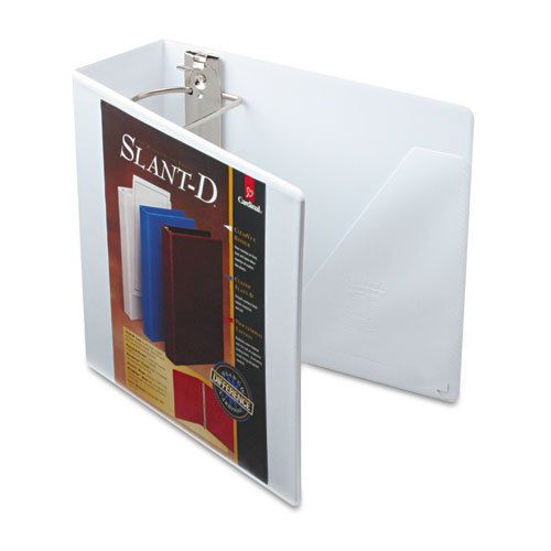 SuperStrength ClearVue Locking Slant-D Ring Binder, 4&#034;, White