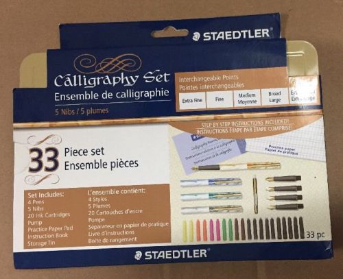 Staedtler Calligraphy Set 33 Piece Interchangeable Points 5Nibs/5 blumes