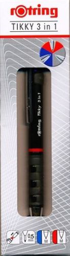 Rotring tikky 3in1 multi pen blue red bp 0.5 mm pencil office executive gift pop for sale