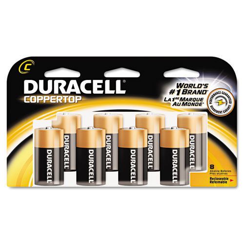 Duracell coppertop alkaline batteries, c, 8/pack, pk durmn14rt8z for sale