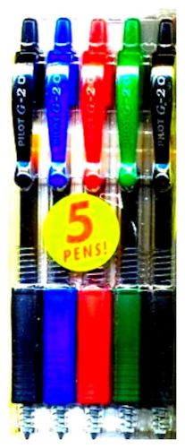 25   Pilot G2  Rollerball Pens Extra Fine 5 mm POINT SIZE Assorted COLORS @@@