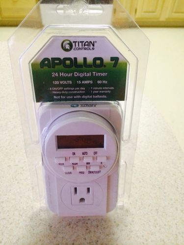 Titan Controls 734112 Apollo 7 24-Hour Digital Timer, 120-volt.