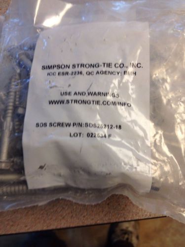 Simpson strong tie sds screw sds25212 -18  10 packs of 18 1/4 x 2 1/2&#034; for sale