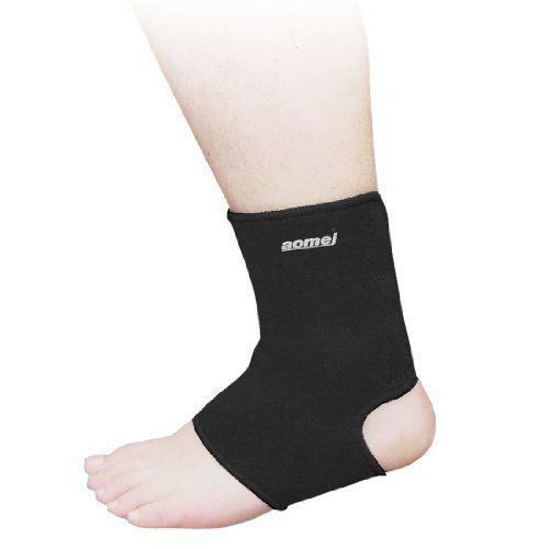 Black Neoprene Hook Loop Fastener Closure Ankle Support Protector New