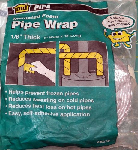 2 Rolls 15 ft. Insulated PVC Foam Pipe Wrap with Aluminum Shell P/N 02378