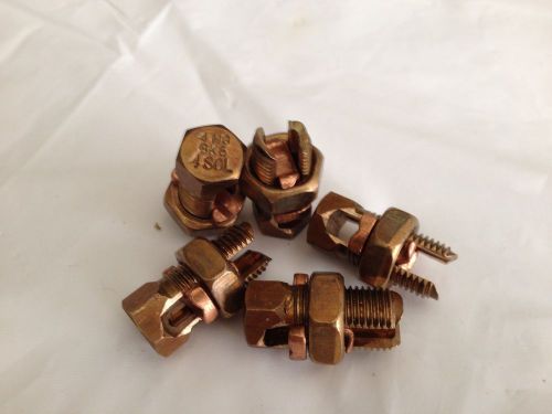 NEW(LOT OF 5) BLACKBURN KS203 High Strength Split Bolt Connectors 4 SOL.Bronze