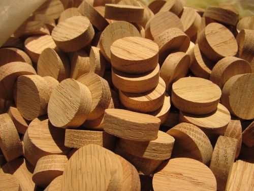 1000 ~ 1&#034; OAK flush Plugs Screw Hole Cover cap Screwhole Wooden plug OAK